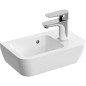 Lave-mains VitrA Integra avec trou robinet 370 x 220 mm HL droite avec trop-plein blanc