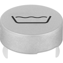 Symbole bouton-poussoir HG baignoire acier inoxydable mat