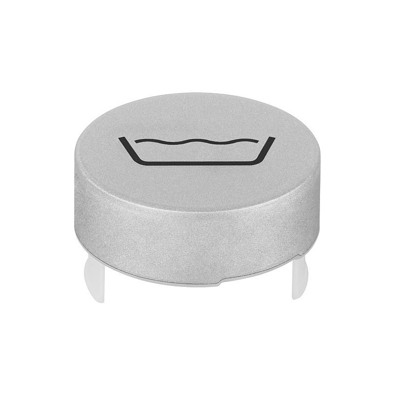 Symbole bouton-poussoir HG baignoire acier inoxydable mat