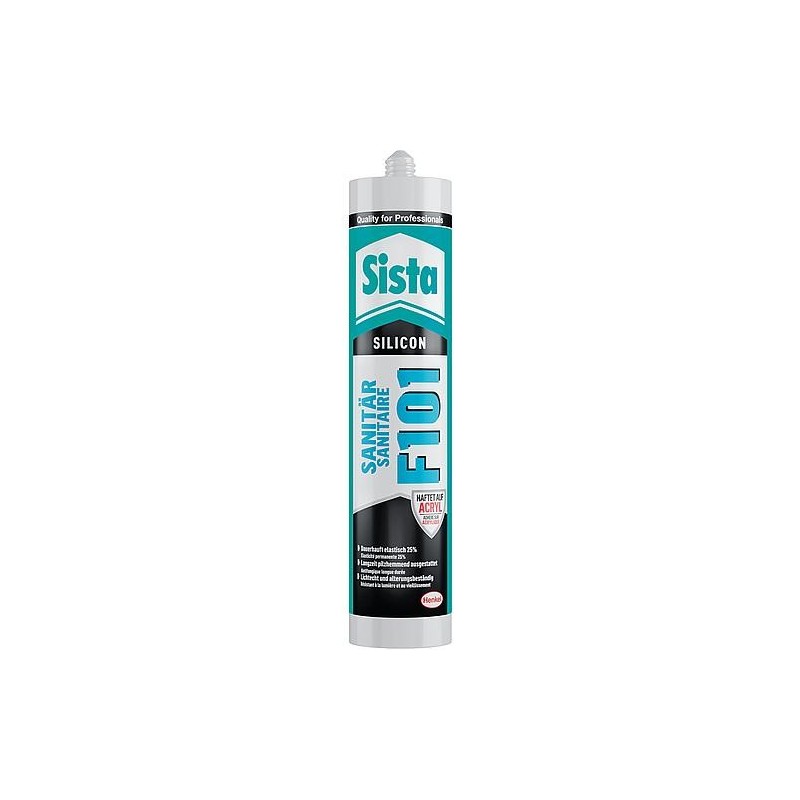 Silicone sanitaire SISTA F101 gris ciment (brillant)