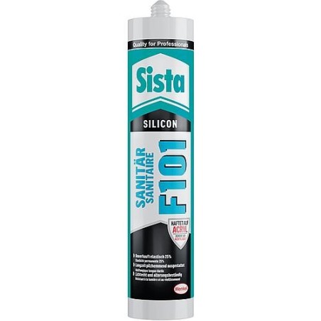 Silicone sanitaire SISTA F101 gris ciment (brillant)