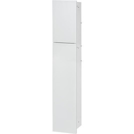 Niche murale WC 2 portes blanches en verre