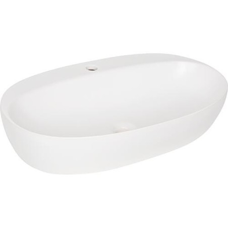 Vasque à poser Elanda 700x420mm en céramique, blanc brillant avec trou pour robinetteri