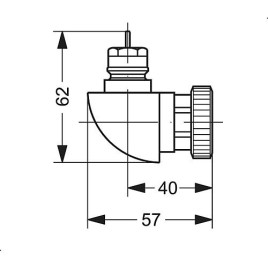 Danfoss Adaptateur coude pour RAW et RA 2000