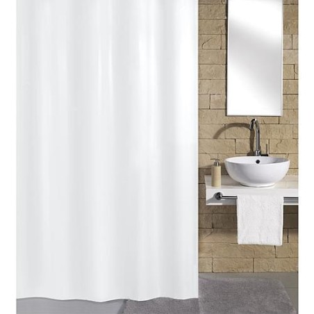 Rideau de douche EGZONA blanc neige 1800 x 2000 mm 12 œillets