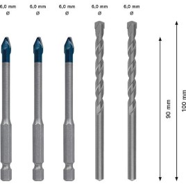 Kit Foret carrelage BOSCH 5 pcs HardCeramic