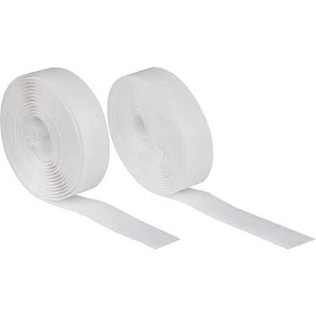 Set Velcro autocollant 20 mm blanc