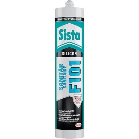 Silicone sanitaire SISTA F101 anthracite (brillant) cartouche 300ml