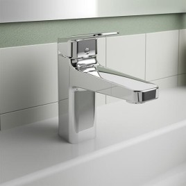 Mitigeur de lavabo Ideal Standard Ceraplan 90 ND avec garniture d'écoulement à tirette chromée