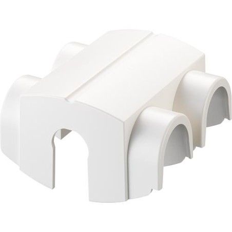 Couverture plastique pour angle VHS (radiateur de salle de bain) en RAL 9016 blanc trafic