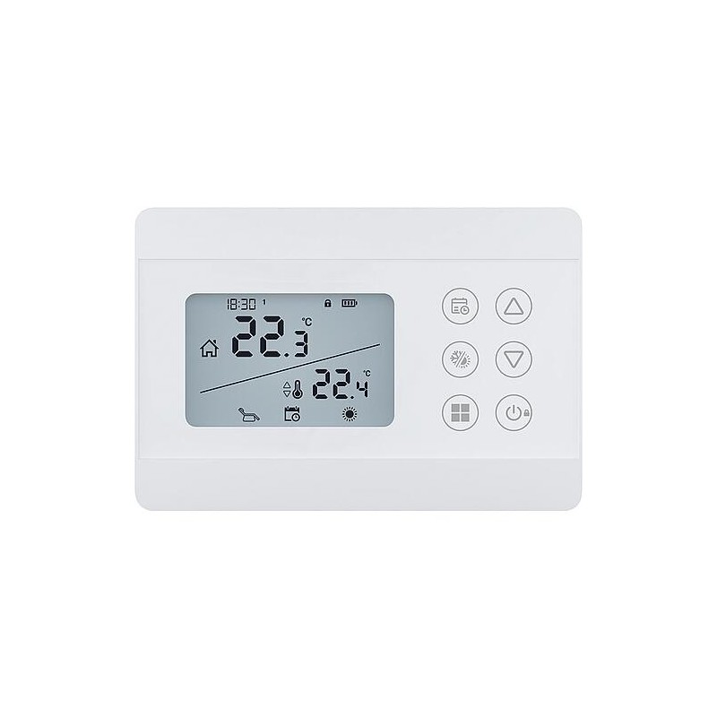 Thermostat d'ambiance Digital Imit Silver CR S, filaire