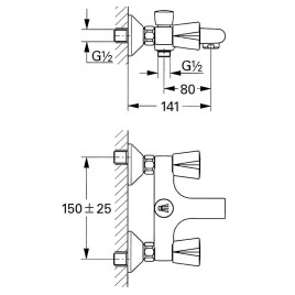 Robinet de baignoire en saillie Grohe Costa