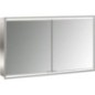 Armoire à miroir encastrée Emco Prime2 Facelift 1200 LED, 1204x727x152mm,  2 portes, Aluminium/miroir