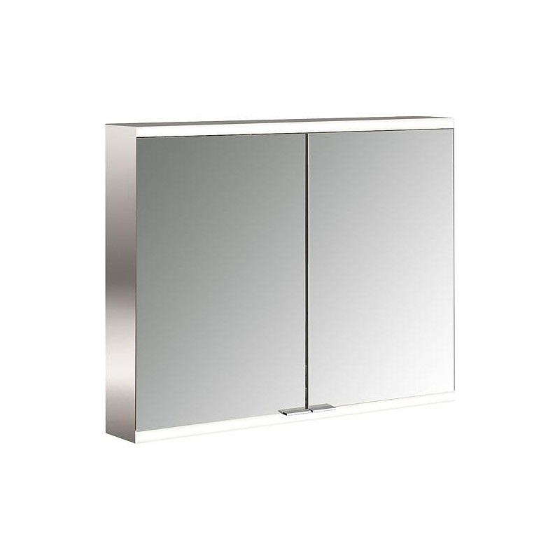 Armoire à miroir Emco Prime2 Facelift 800 LED, 783x700x152mm, 2 portes, aluminium/miroir