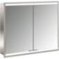 Armoire à miroir encastrée Emco Prime2 Facelift 800 LED, 804x727x152mm, 2 portes, aluminium/miroir