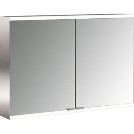 Armoire à miroir Emco Prime2 Facelift 1000 LED, 983x700x152mm, 2 portes, aluminium/miroir