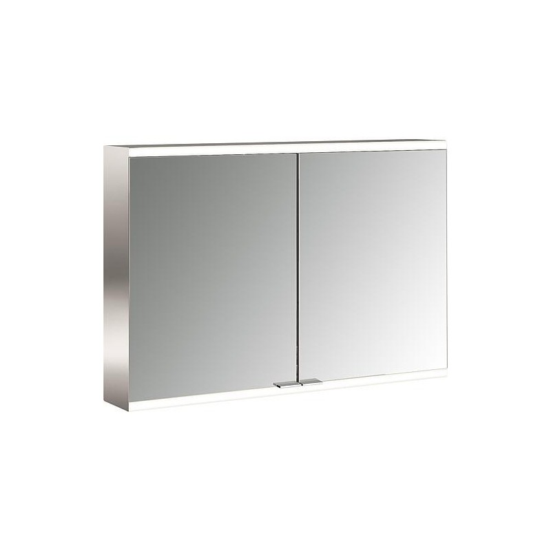 Armoire à miroir Emco Prime2 Facelift 1000 LED, 983x700x152mm, 2 portes, aluminium/miroir