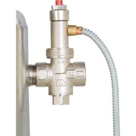 Poêle de bain ZW100 avec échangeur thermique, résistant à la pression, 100L, inox, avec poêle inférieur 100/6 Braun, sans