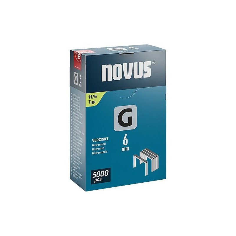 Pince à fil plat Novus type G 11/6 galvanisé Cond. : 5000 Pièces