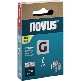 Agrafe à fil plat Novus type G 11/6 galvanisé, extra dur UE: 1200 pièces