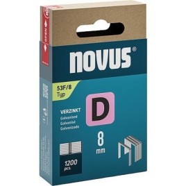 Agrafe à fil plat Novus type F 53F/8 galvanisé, extra dur UE: 1200 pièces