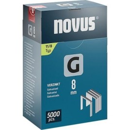 Agrafe à fil plat Novus type G 11/8 galvanisée UE : 5000 pièces