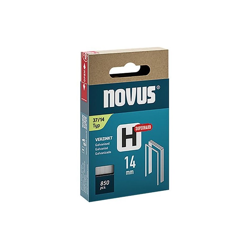 Agrafes à fil fin Novus type H 37/14 galvanisées, superdures Cond. : 850 Pièces