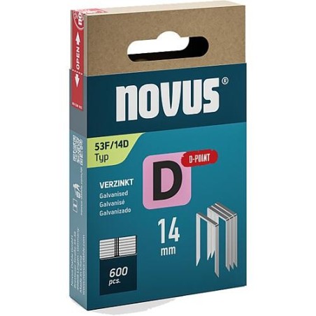 Agrafe à fil plat Novus type F 53F/14 galvanisé, extra dur UE : 600 pièces