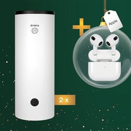 Pack promo 2x ballons pour pompe à chaleur Kospel SWP-200, acier émaillé + cadeau APPLE AirPods 3ème génération, blanc