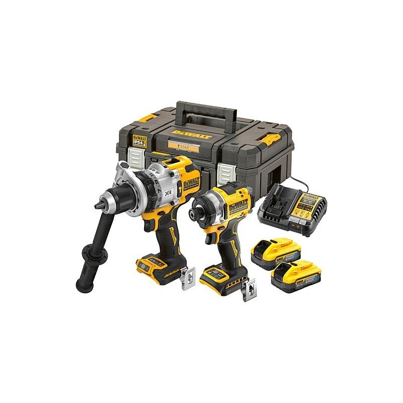 Kit de batteries Dewalt DCK2200H2T-QW, 2 pièces, 18 V avec 2x 5,0 Ah Powerstack batterie et Chargeur