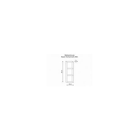 Armoire haute Kasari ouverte, blanc brillant, 300x900x170mm