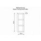 Armoire haute Kasari ouverte, blanc brillant, 300x900x170mm