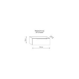 Meuble sous-vasque Kasari blanc brillant, 1 tiroir, 795x300x455mm