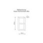 Armoire suspendue Kasari ouverte, blanc brillant, 300x600x170mm