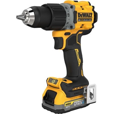 Perceuse-visseuse sans fil DeWALT DCD800E2T-QW, 18 V avec 2x 1,7 Ah Batteries Powerstack et Chargeur