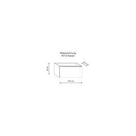 Meuble sous-vasque Kasari blanc brillant, 1 tiroir, 595x300x455mm