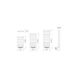 Radiateurs sèche-serviettes électriques avec Ventilateur, COBALTO E-Flow 700W, blanc