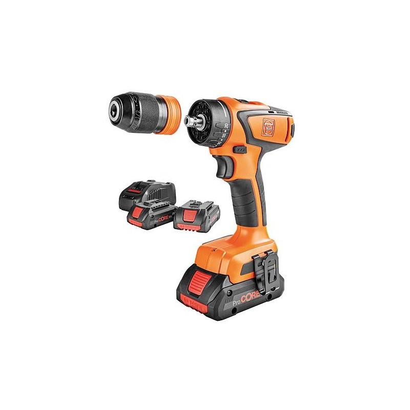 Perceuse-visseuse sans fil Fein ASCM 18 QSW AS, 18 V avec 3x batterie BOSCH 4,0 Ah ProCORE et chargeur