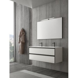 Kits de meubles de salle de bains Benaro m. Miroir, blanc mat, 2 tiroirs, largeur 1210mm