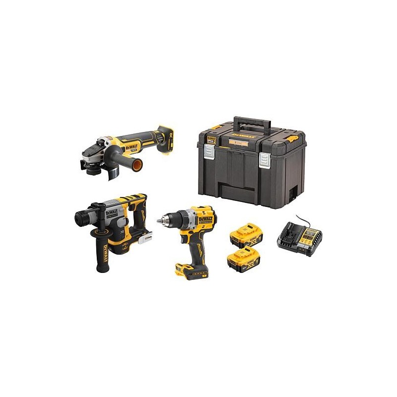 Jeu de batteries DeWALT 18 V DCK355P2T-QW 3 pièces avec 2x Batteries 5,0 Ah et Chargeur