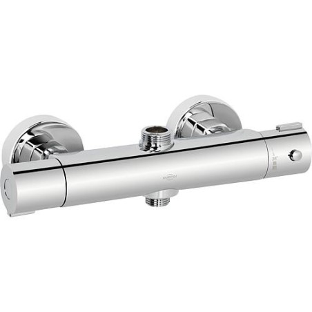 Mitigeur thermostatique de douche en saillie Rumba chromé, sortie haut DN20 3/4" et bas DN 15 1/2"