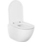 Pack combiné Elanda WC suspendu à fond creux, blanc mat, sans bord de chasse + Abattant WC Softclose