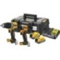 Kit sans fil DeWALT 18 V 2 pièces DCK2050E2T-QW incl. perceuse-visseuse à percussion, 2x batteries 1,7 Ah