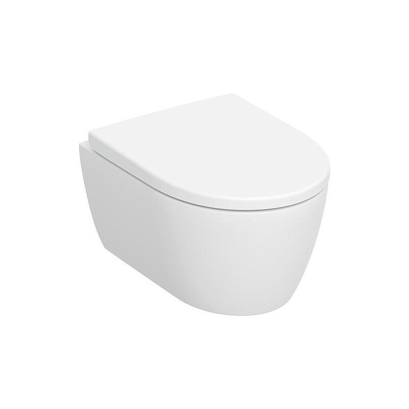 WC suspendu à fond creux Geberit ICon blanc, sans bride, avec KeraTect, lxHxP:360x378x490mm