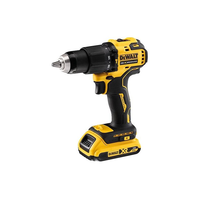 Perceuse-visseuse à percussion sans fil DeWALT 18 V DCD709D2T-QW, avec 2 batteries 2,0 Ah et chargeur