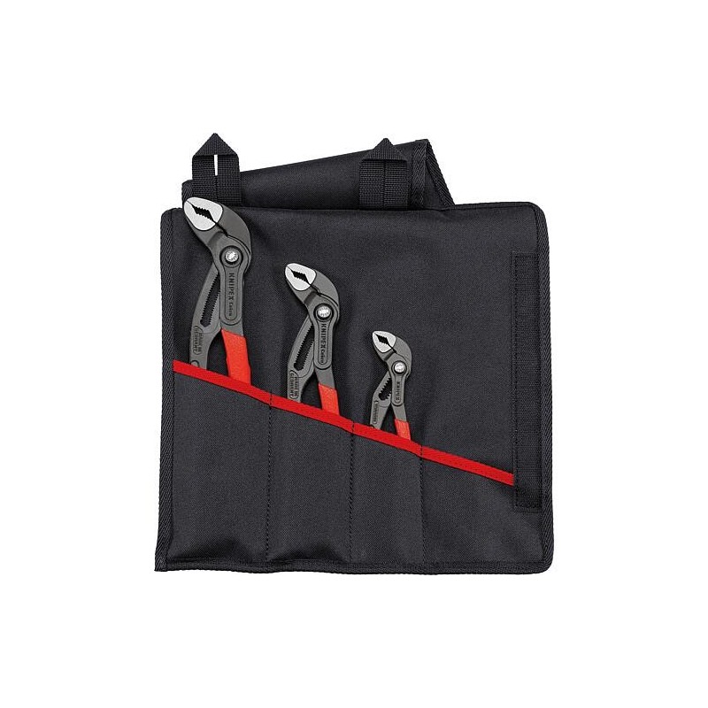 Set de pinces KNIPEX Cobra®, 3 pièces, longueur (mm): 150-300 dans pochette