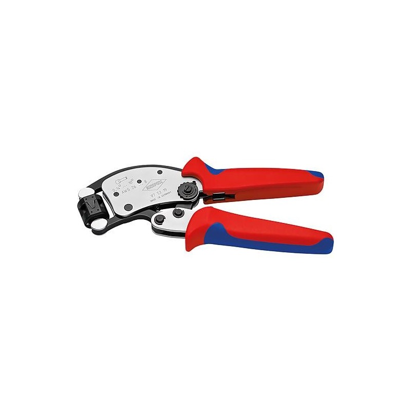 Pince à sertir KNIPEX Twistor® T avec tête de sertissage pivotante à 360° et réglage automatique