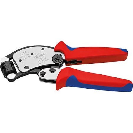 Pince à sertir KNIPEX Twistor® T avec tête de sertissage pivotante à 360° et réglage automatique