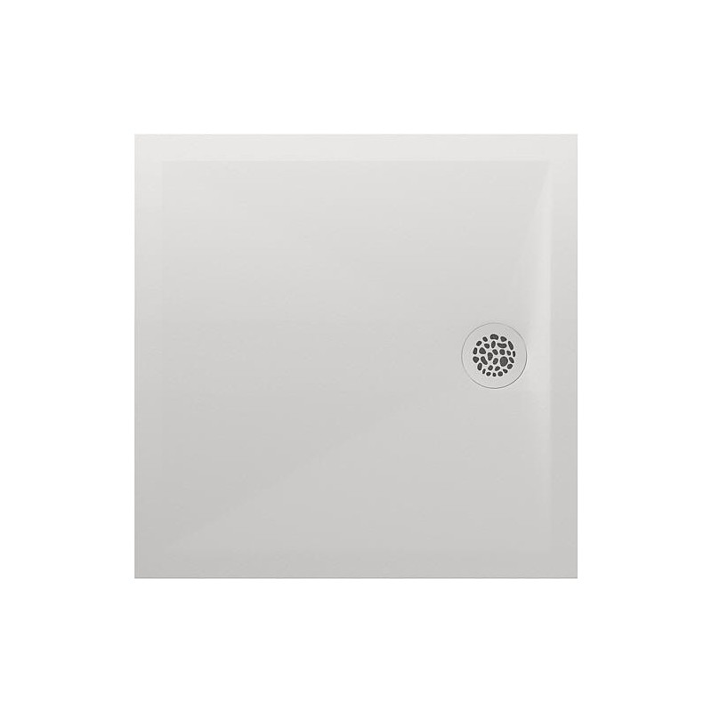 Receveur de douche Ciron fonte minérale blanc 900x23x900 mm