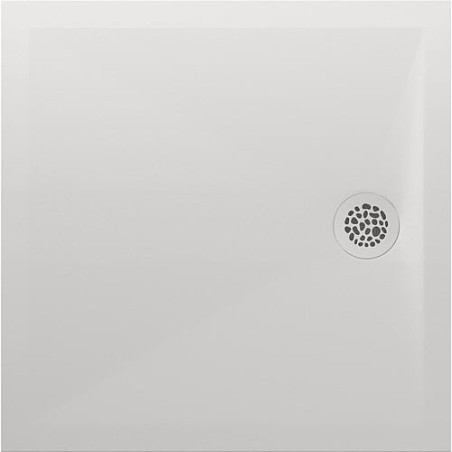 Receveur de douche Ciron fonte minérale blanc 900x23x900 mm